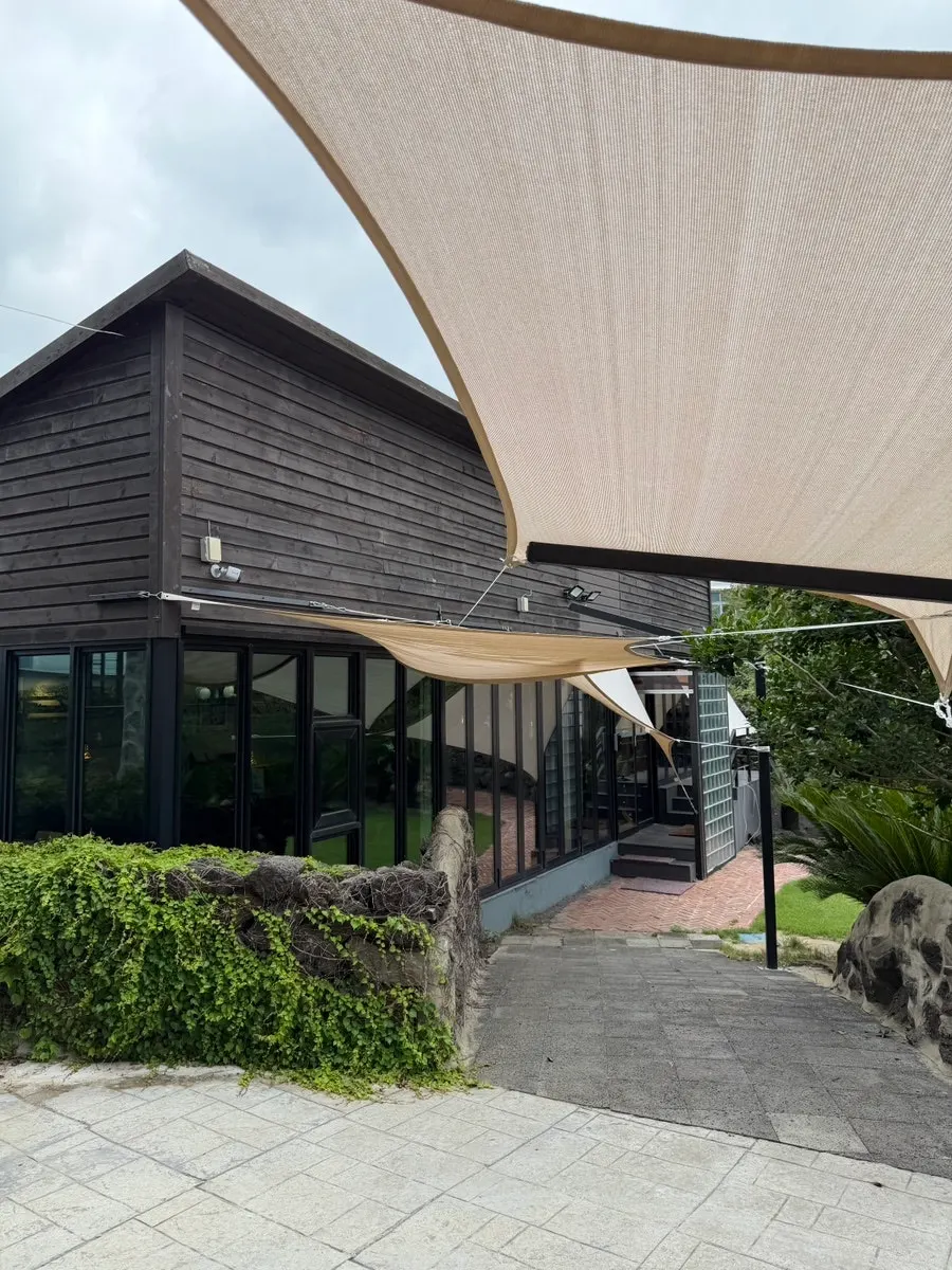 Café space for admiring the Jeju sea