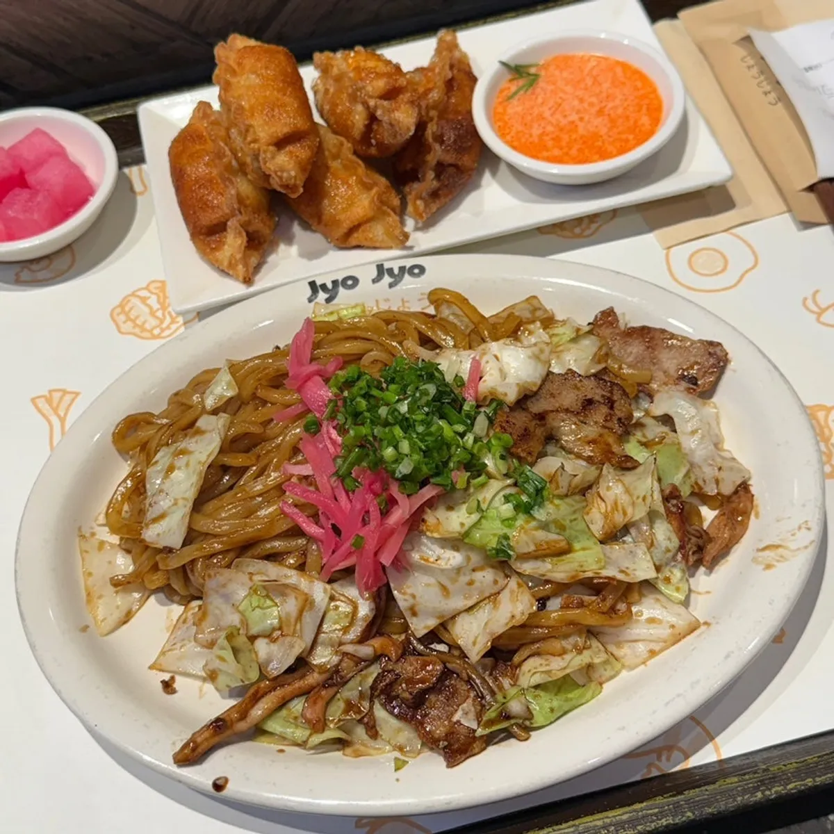 Yakisoba and mentaiko gyoza at Jojo AK Plaza Suwon