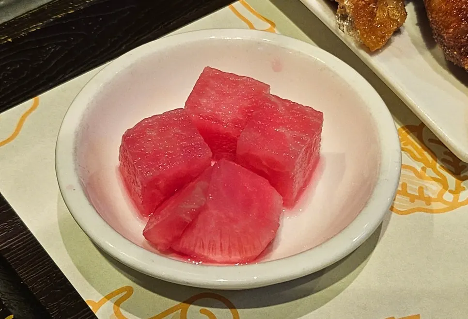 두툼한 오코노미야끼 단면