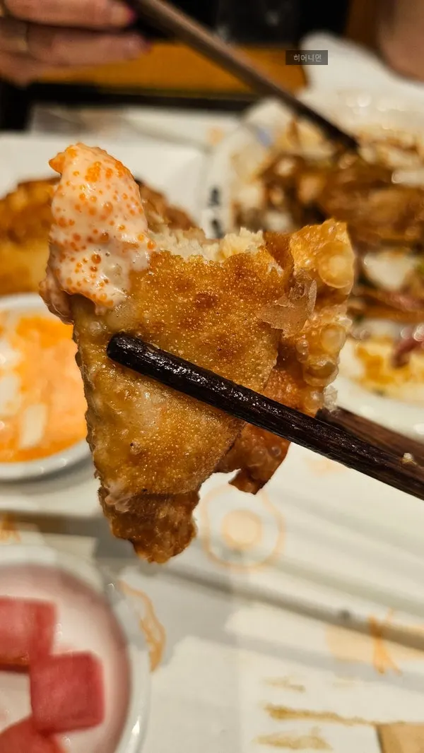 명란소스에 찍은 명란교자