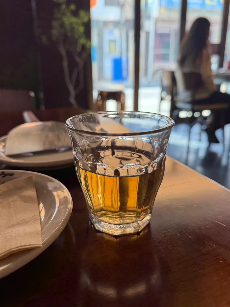Barley tea served by default
