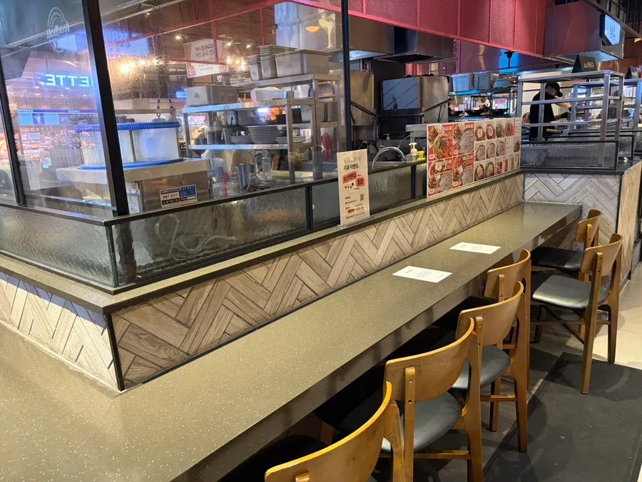 Jojo's location in front of the AK Plaza basement food hall