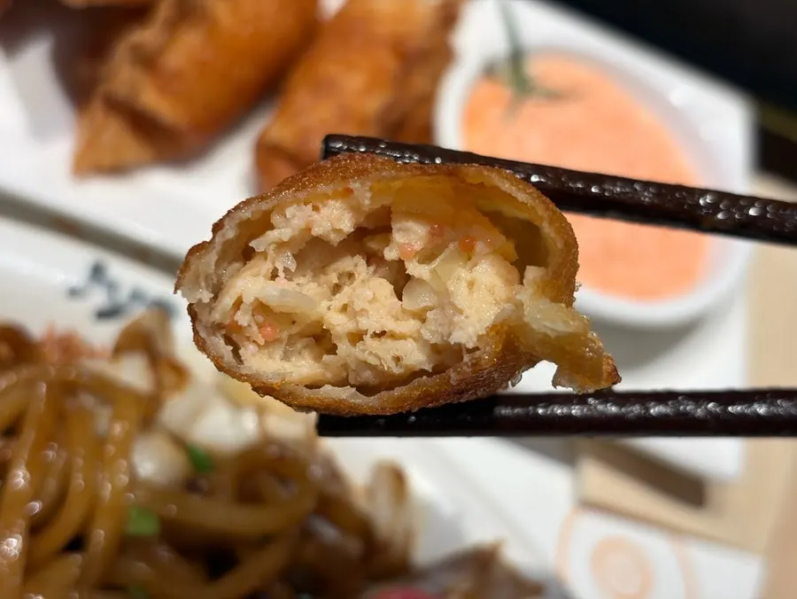 Mentaiko gyoza included in the set