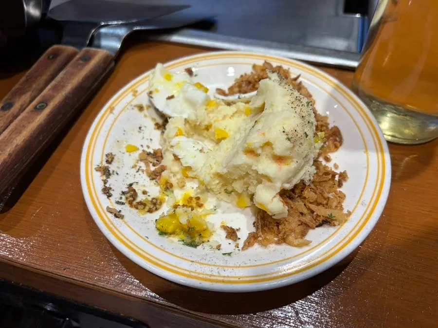 Volcano potato served with whole-grain mustard