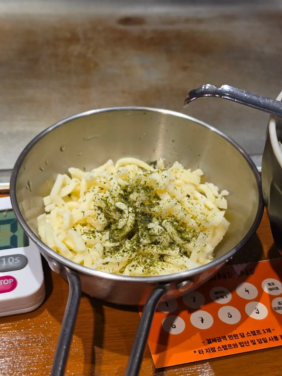 Volcano potato topped with soft-boiled egg and flakes