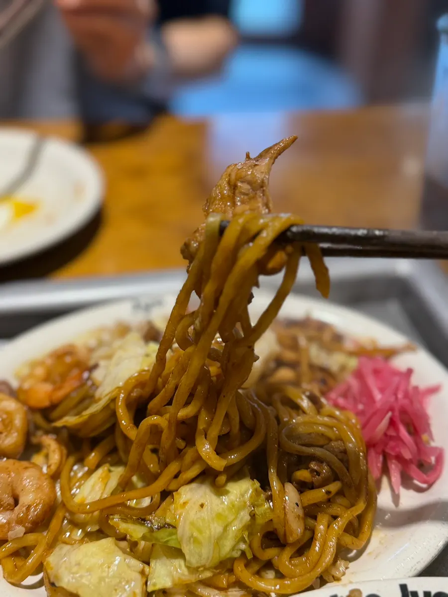 Yaki-bokkeumbap fried rice with shrimp and squid
