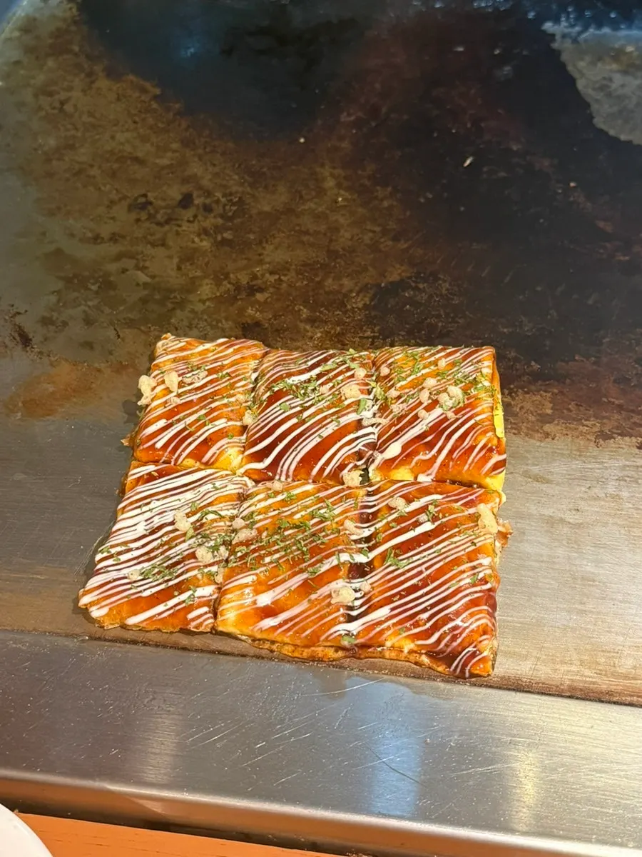 Donpeiyaki on the griddle