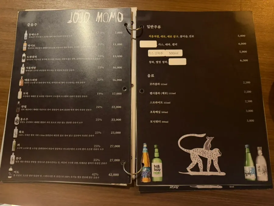 Gambar menu dan senarai harga Jojomomo