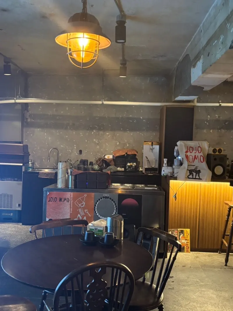 Interior of Jojomomo empty at opening time