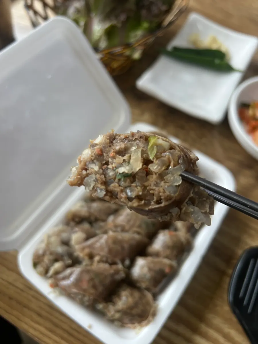 Suyuk wrapped in lettuce