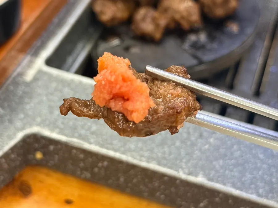 Sogalbisal wrapped in vegetables with myeongnan