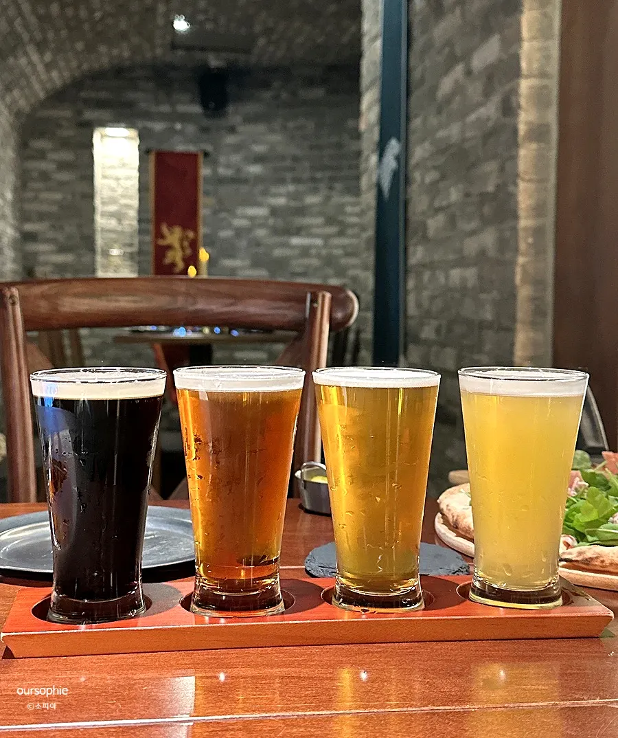 수도원 수제 맥주 네 잔 샘플러