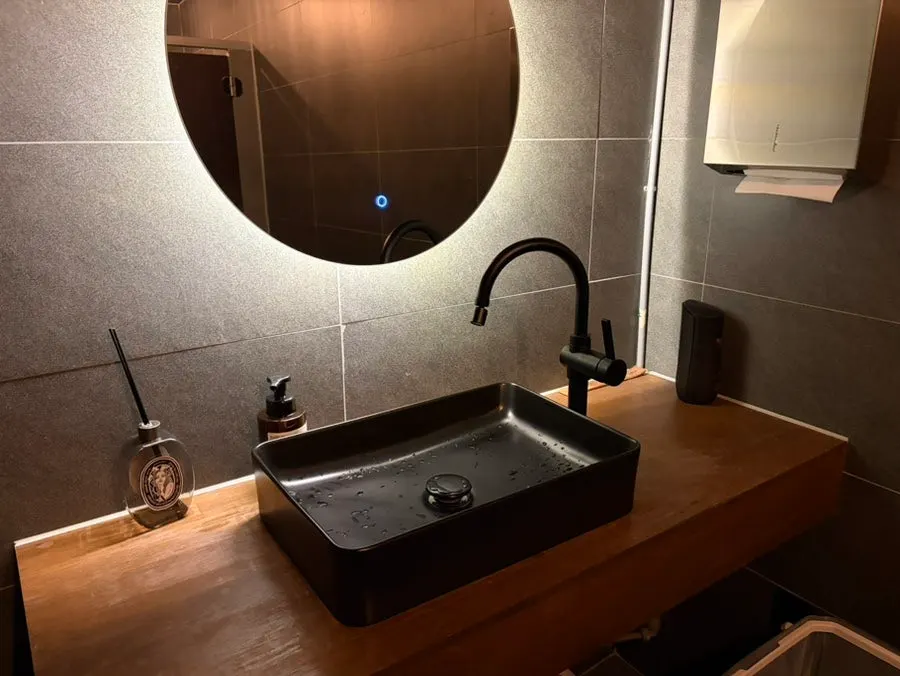 Neatly kept restroom inside the venue