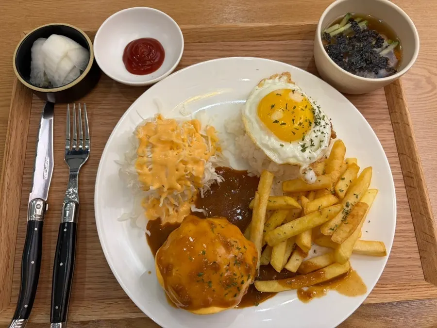 Plate of the 1988 hamburg steak