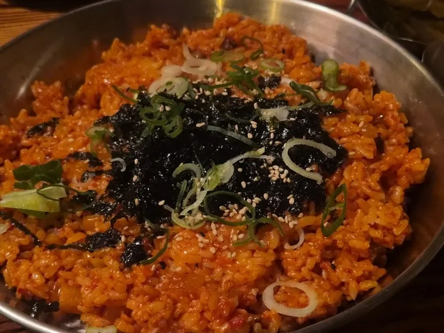 Fried rice to finish a Korean BBQ meal