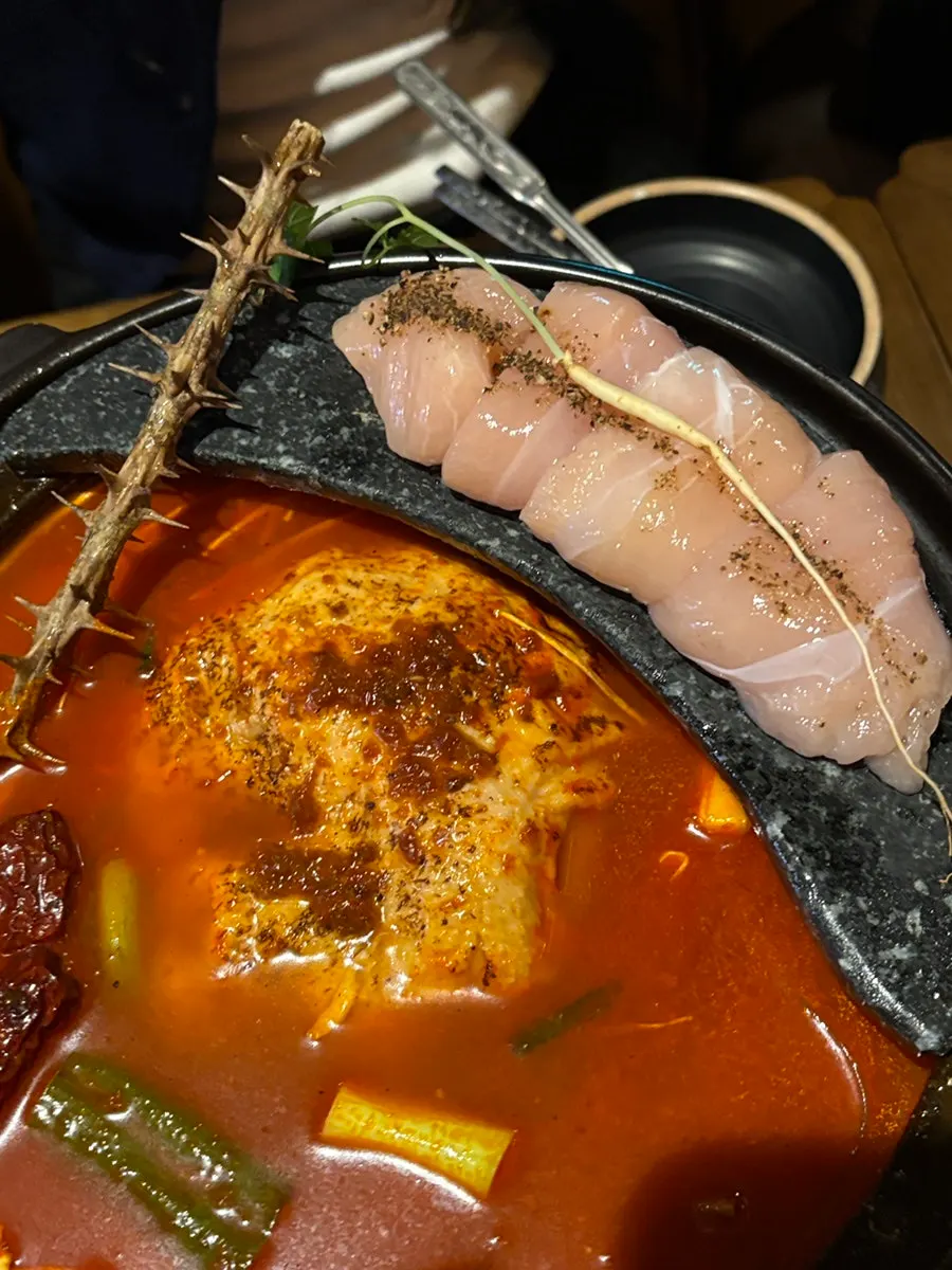 Spicy hangover chicken hot pot packed with chicken