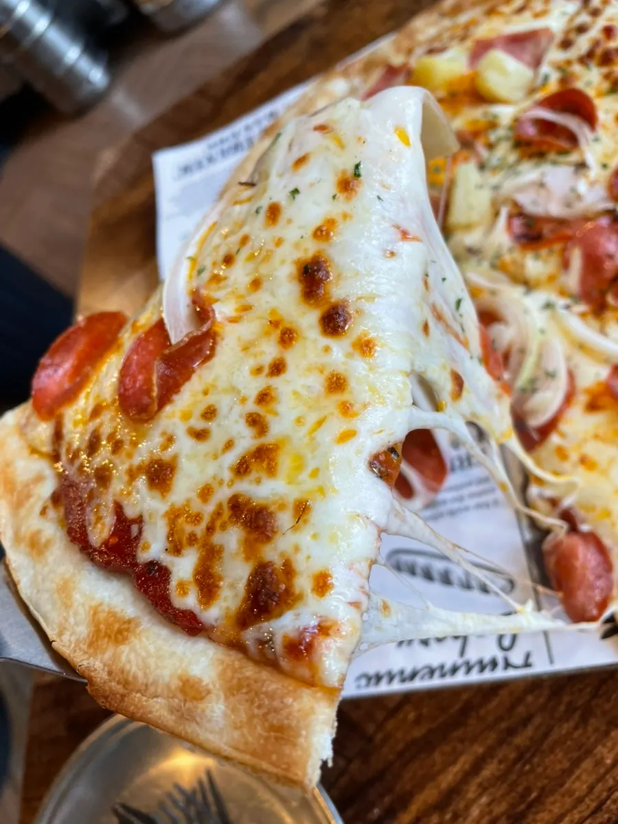 Light thin-dough pizza easy to eat