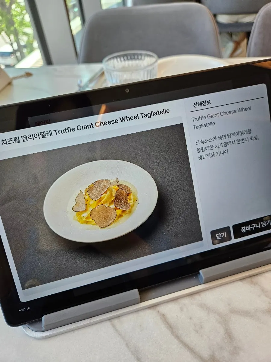 Ordered pasta dishes