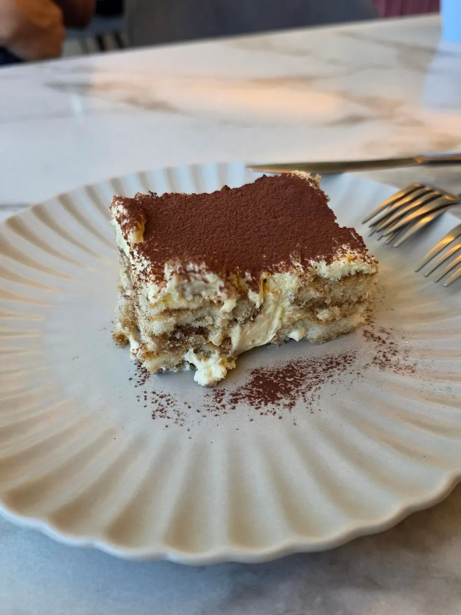Homemade tiramisu to finish