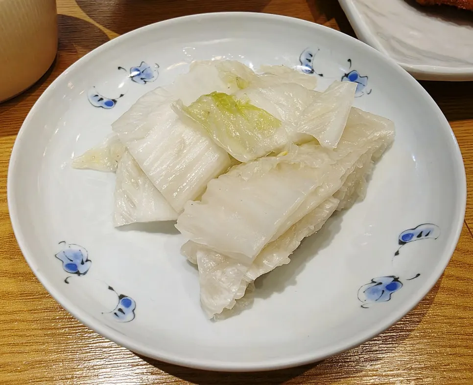 White kimchi served as a side dish