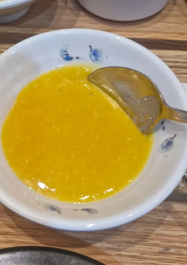 Rich pumpkin porridge served with the set