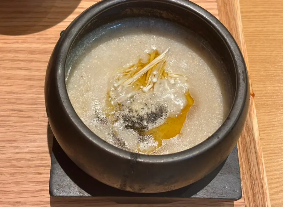 Pumpkin soup served as a default side