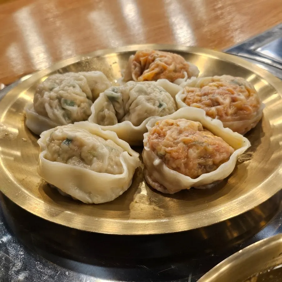 Mandu-guk portioned into a small plate