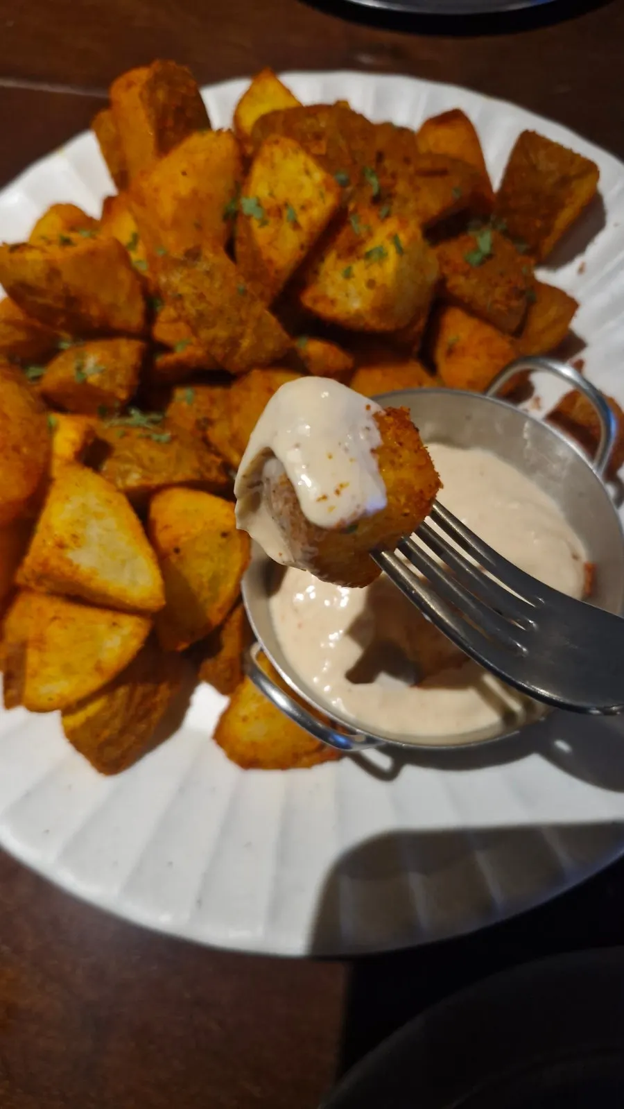 Generous serving of potato snack