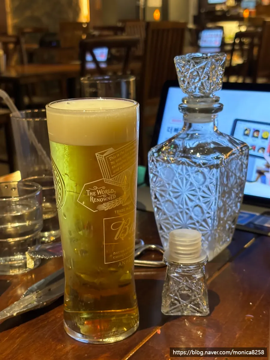 Soju served in a glass bottle