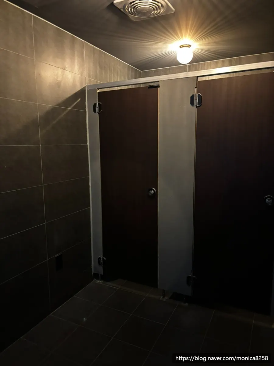 Separate restrooms for men and women inside the venue