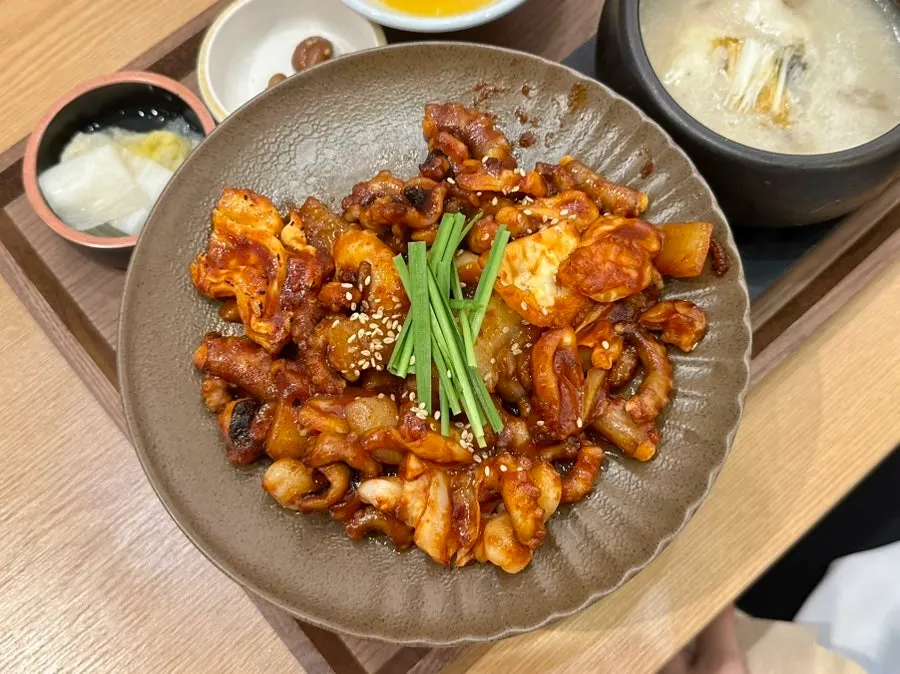 낙지볶음 정식 클로즈업