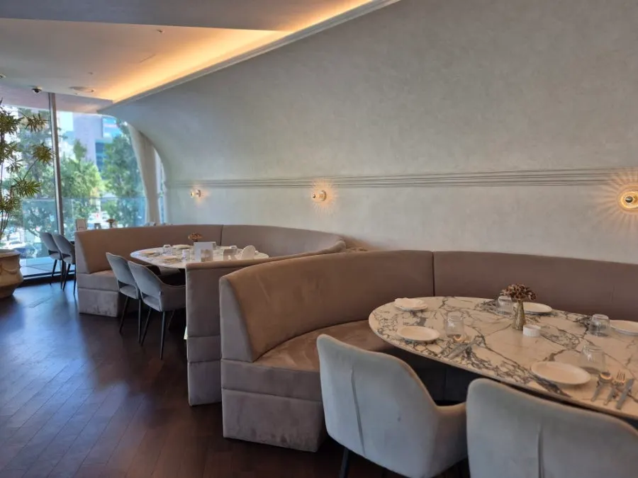 Interior with a European art-gallery feel