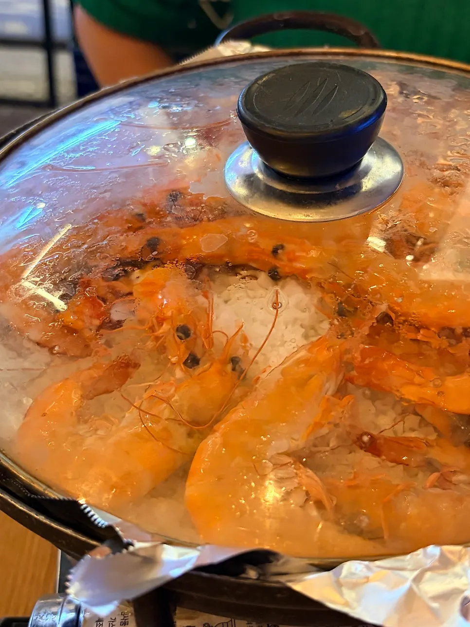 Close-up of big, hearty jumbo shrimp
