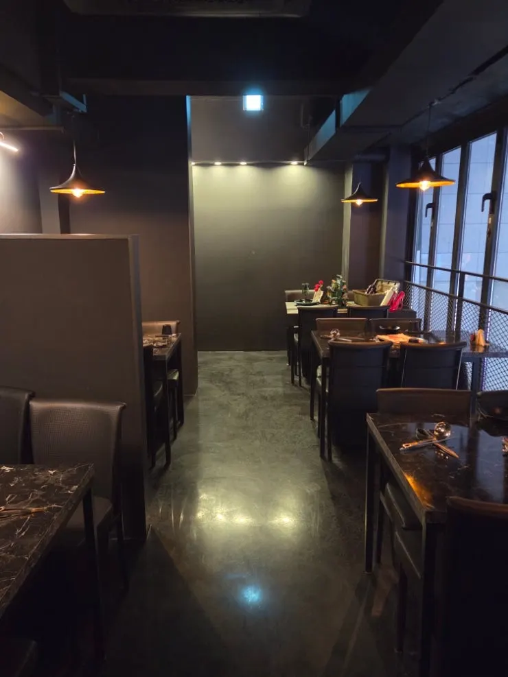 Corridor of private rooms with doors