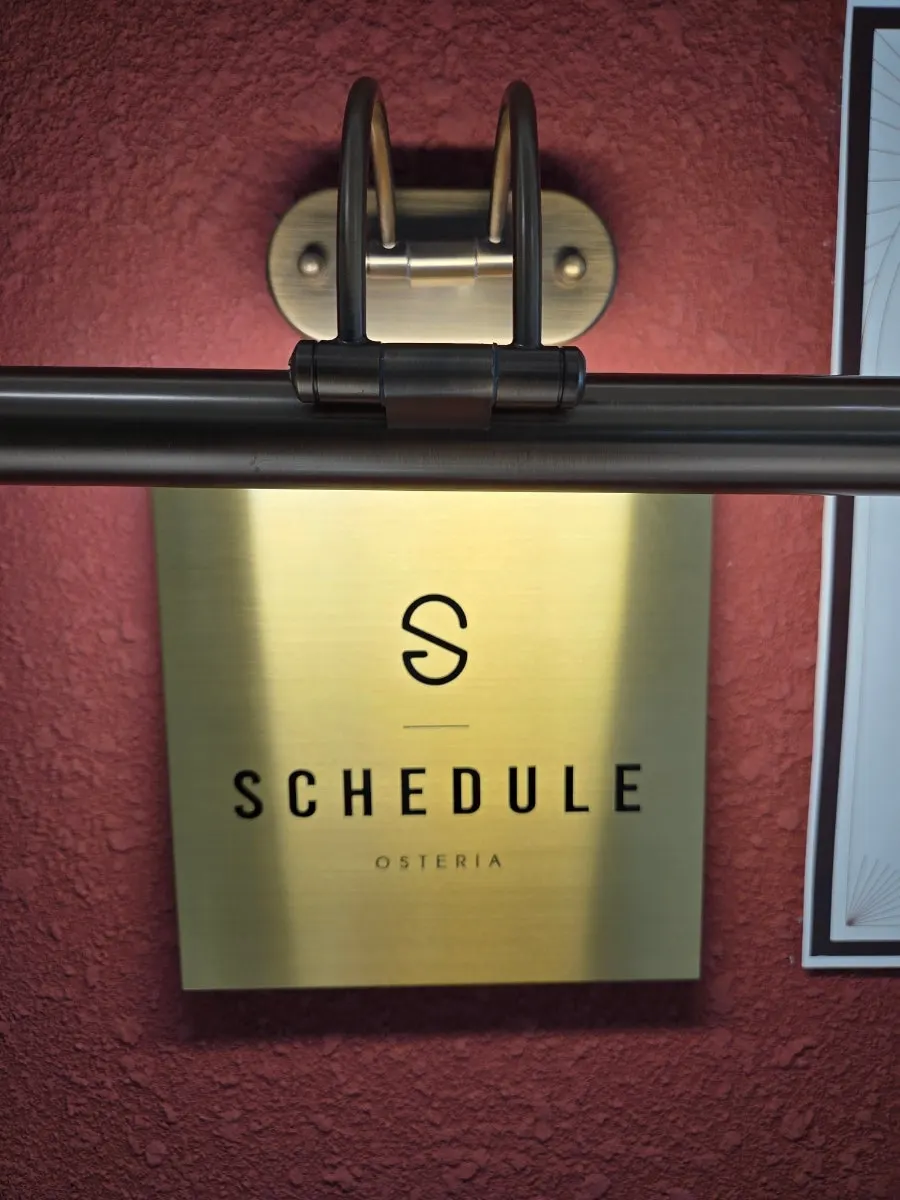 Schedule Osteria entrance on the second floor