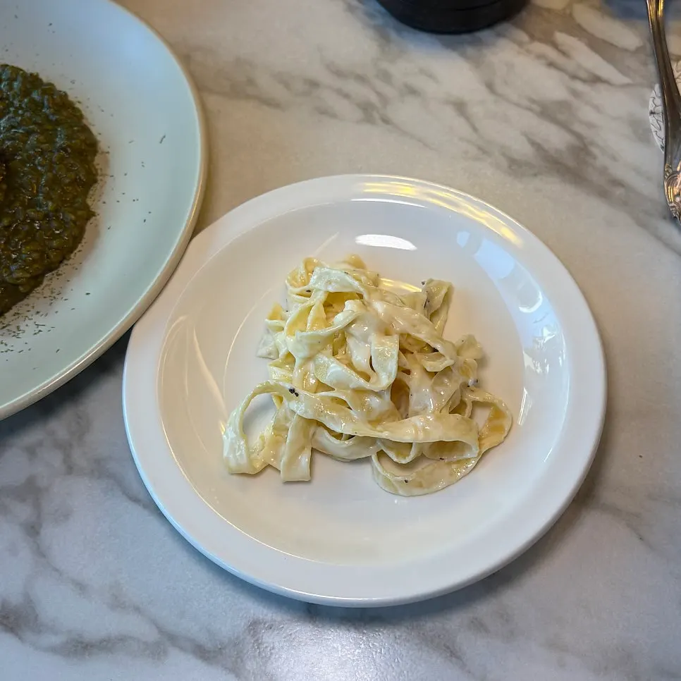 The table at Schedule Osteria after finishing the meal