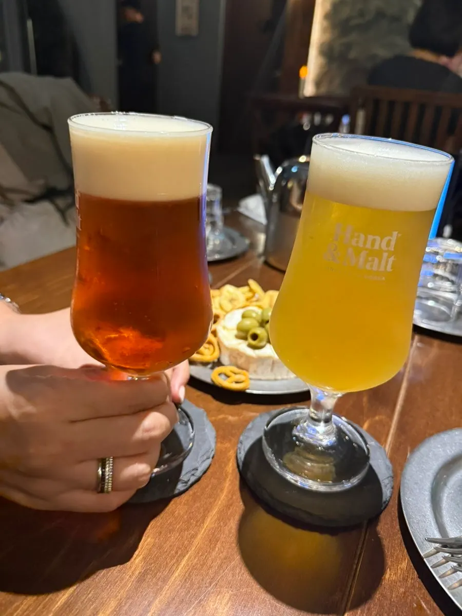 Draft beer menu with various styles to choose from
