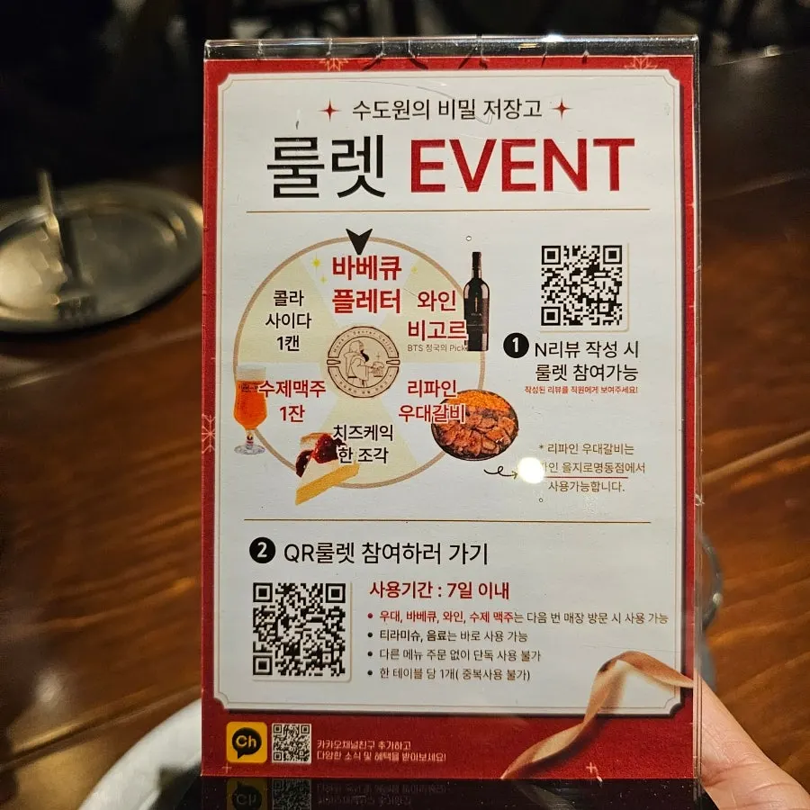 Table signage for the receipt review event