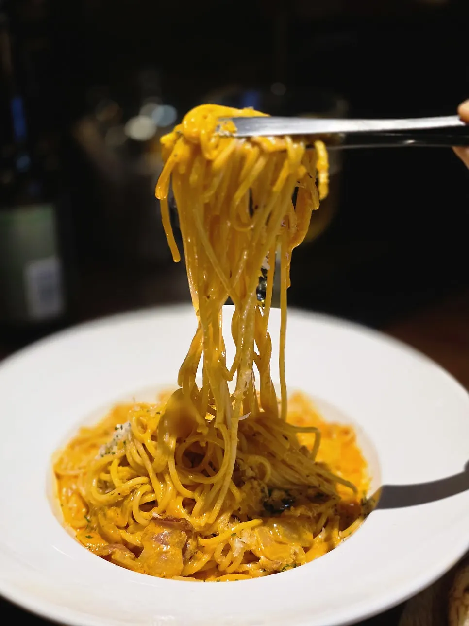 Creamy silent rosé pasta