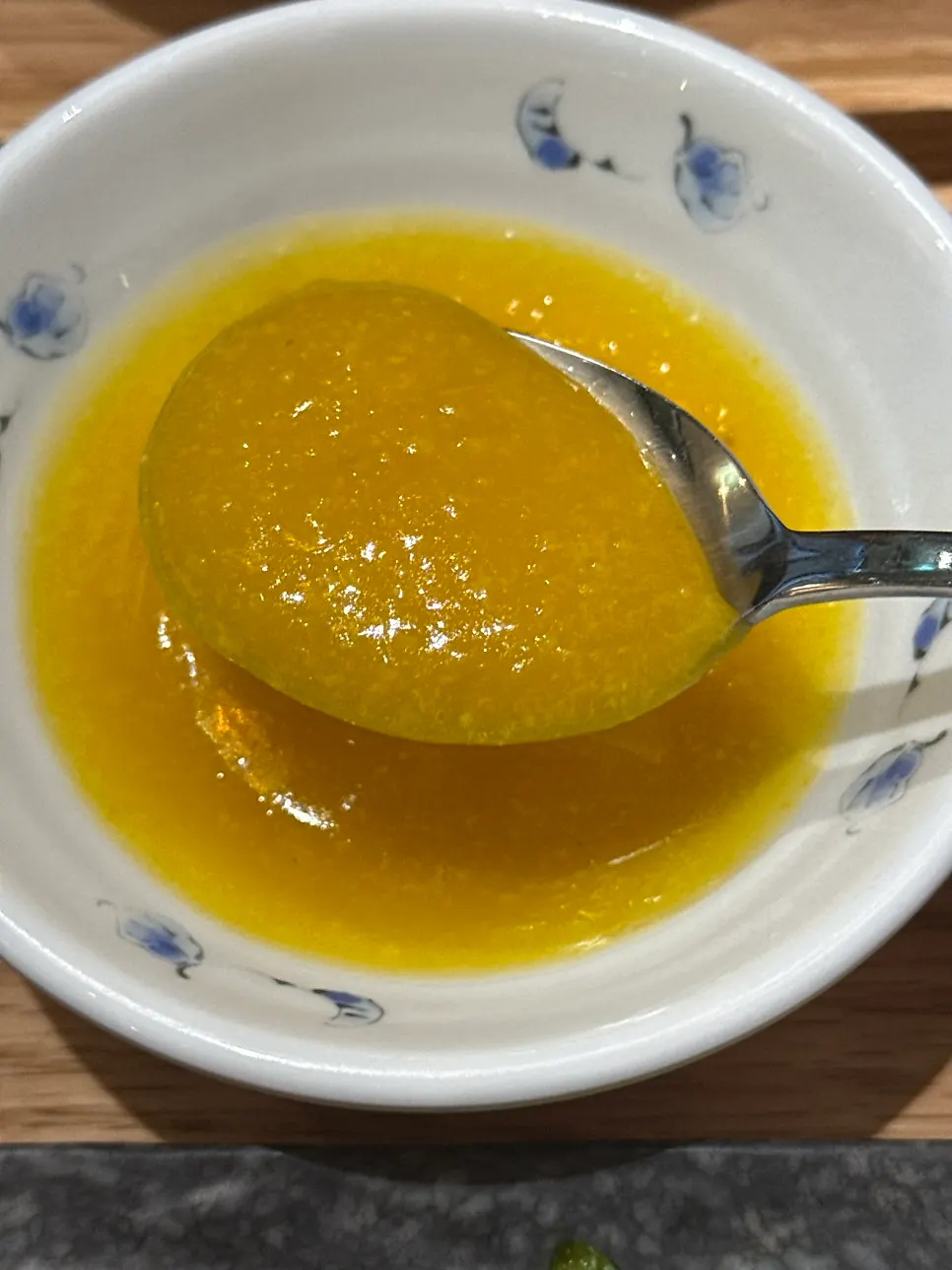 Pumpkin porridge served as a side dish