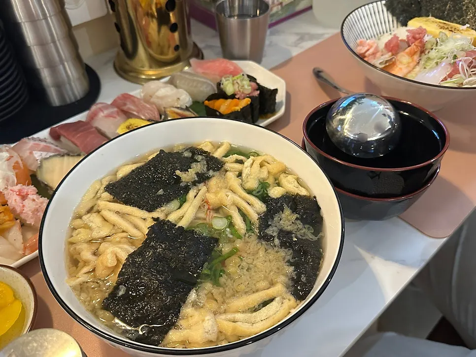 17-piece premium sushi set with abalone, uni, and ankimo