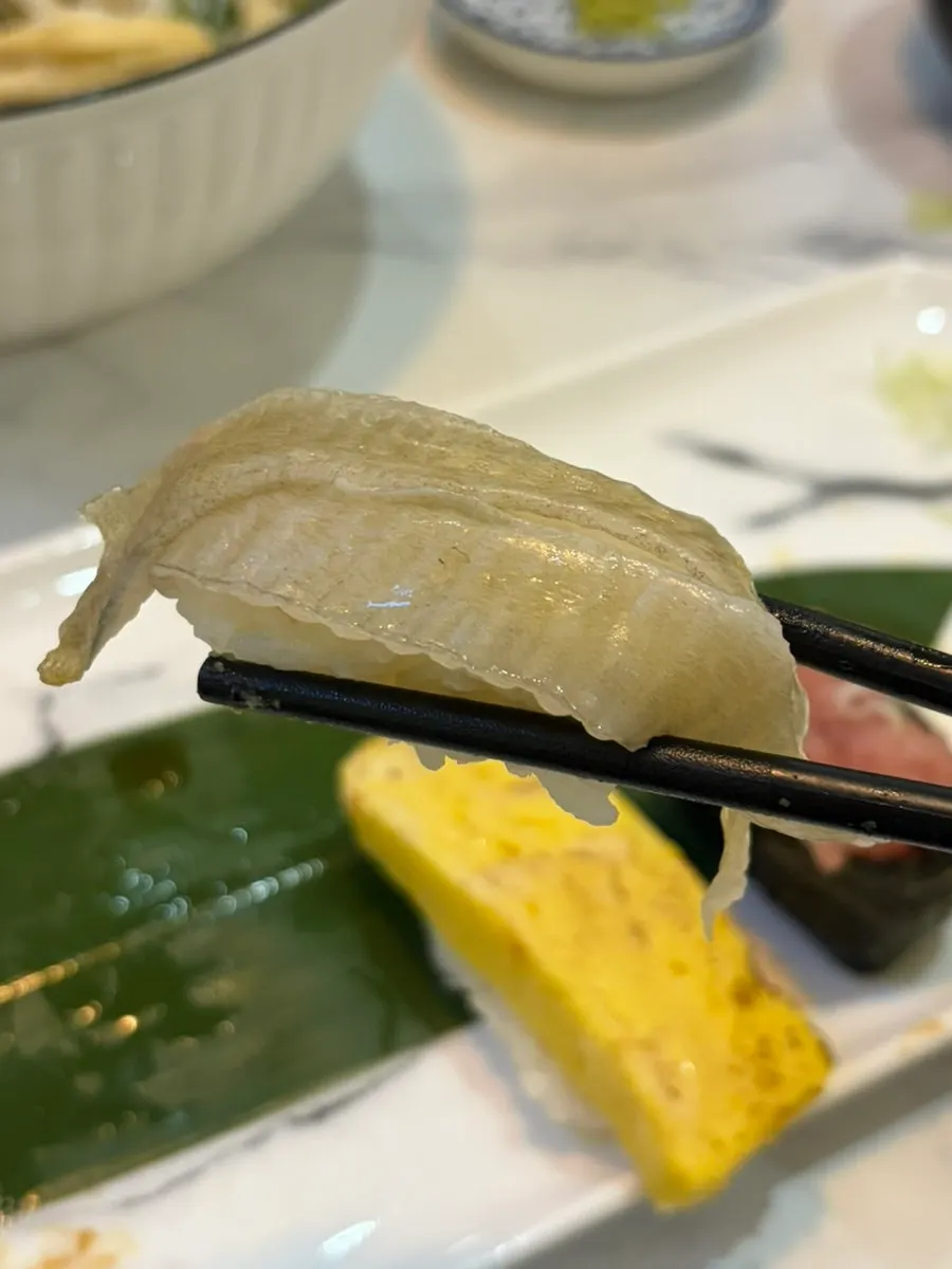 Halibut fin (engawa) sushi