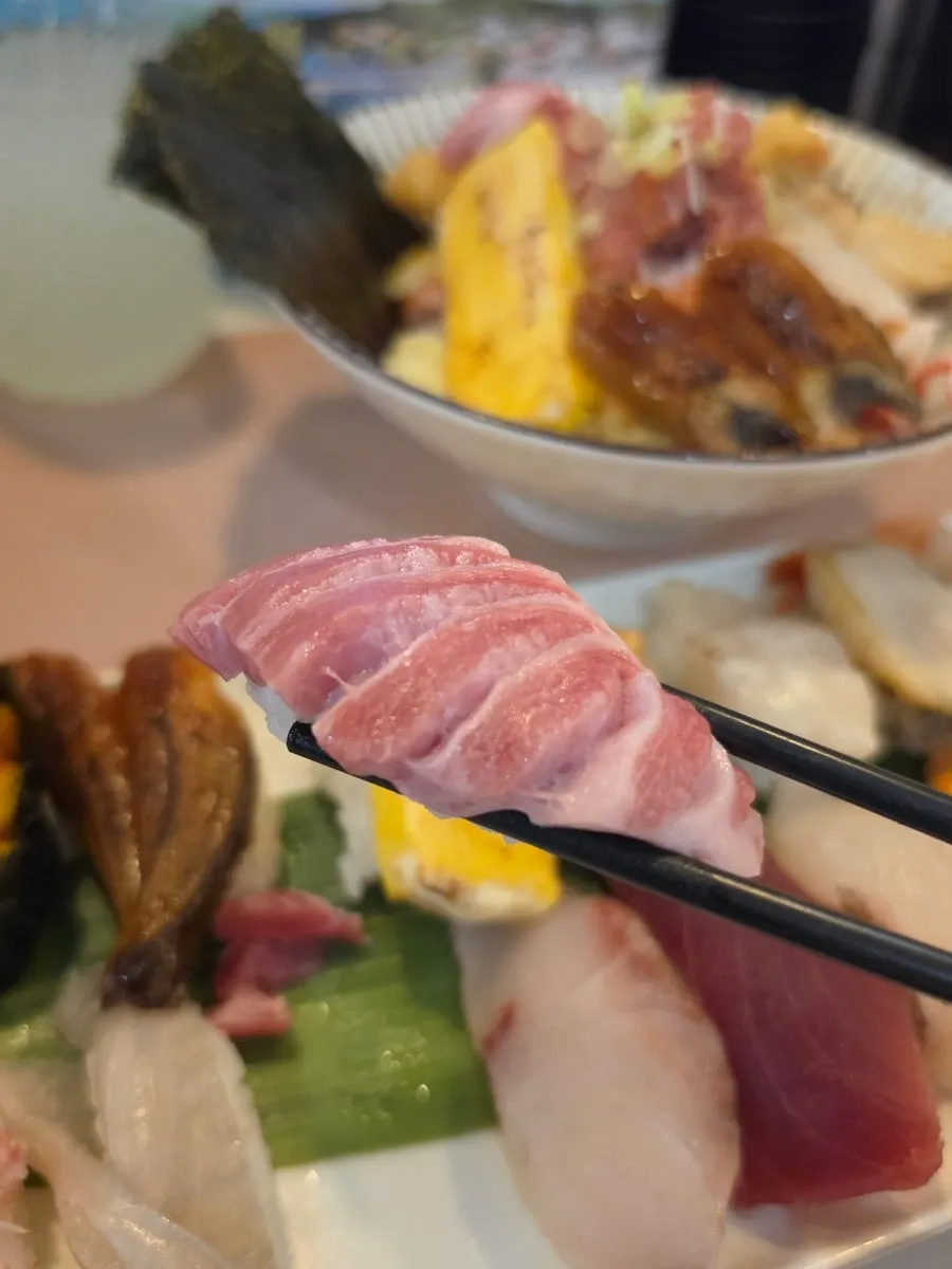 Rich fatty tuna belly sushi