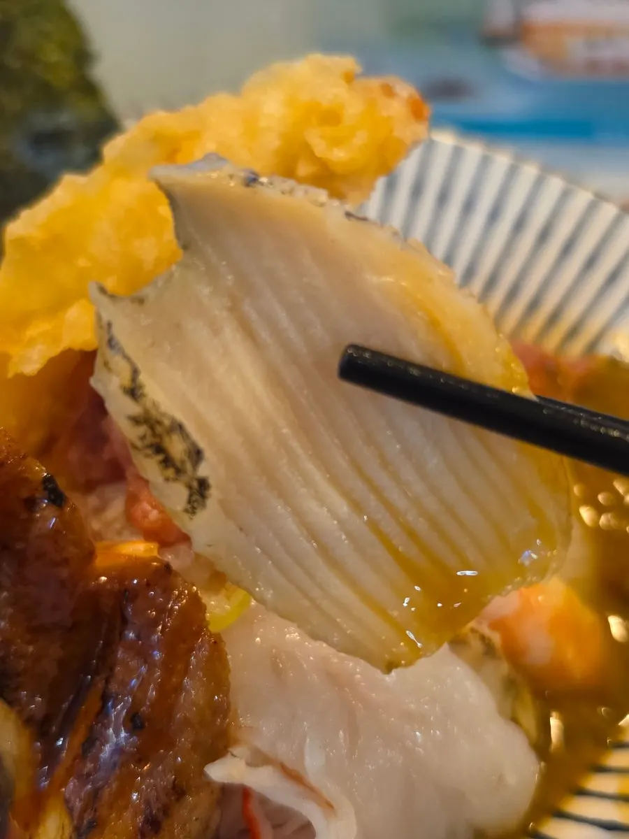 A piece of tender steamed abalone
