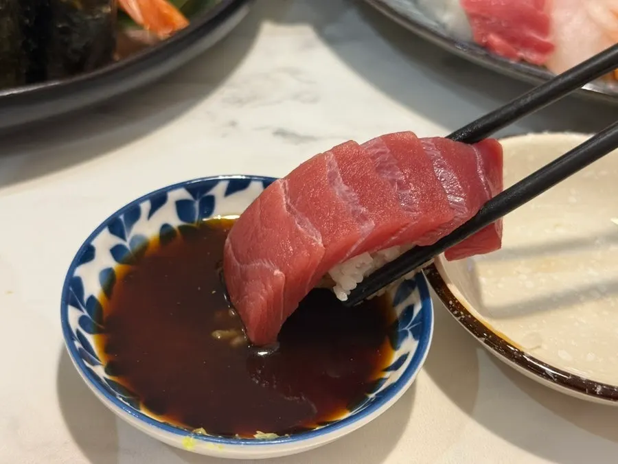 최상초밥 참치 초밥 클로즈업
