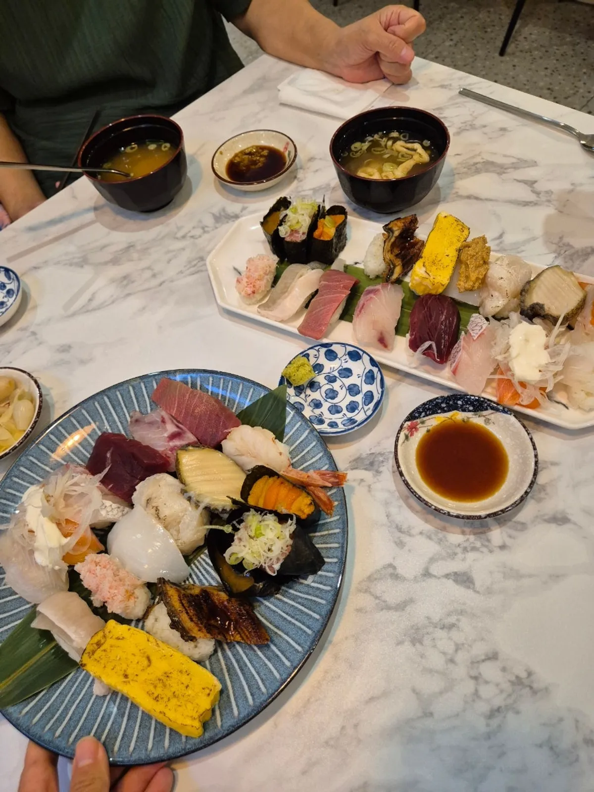 Sushi table setting at Choe Uyeong Sushiya Jongno Branch