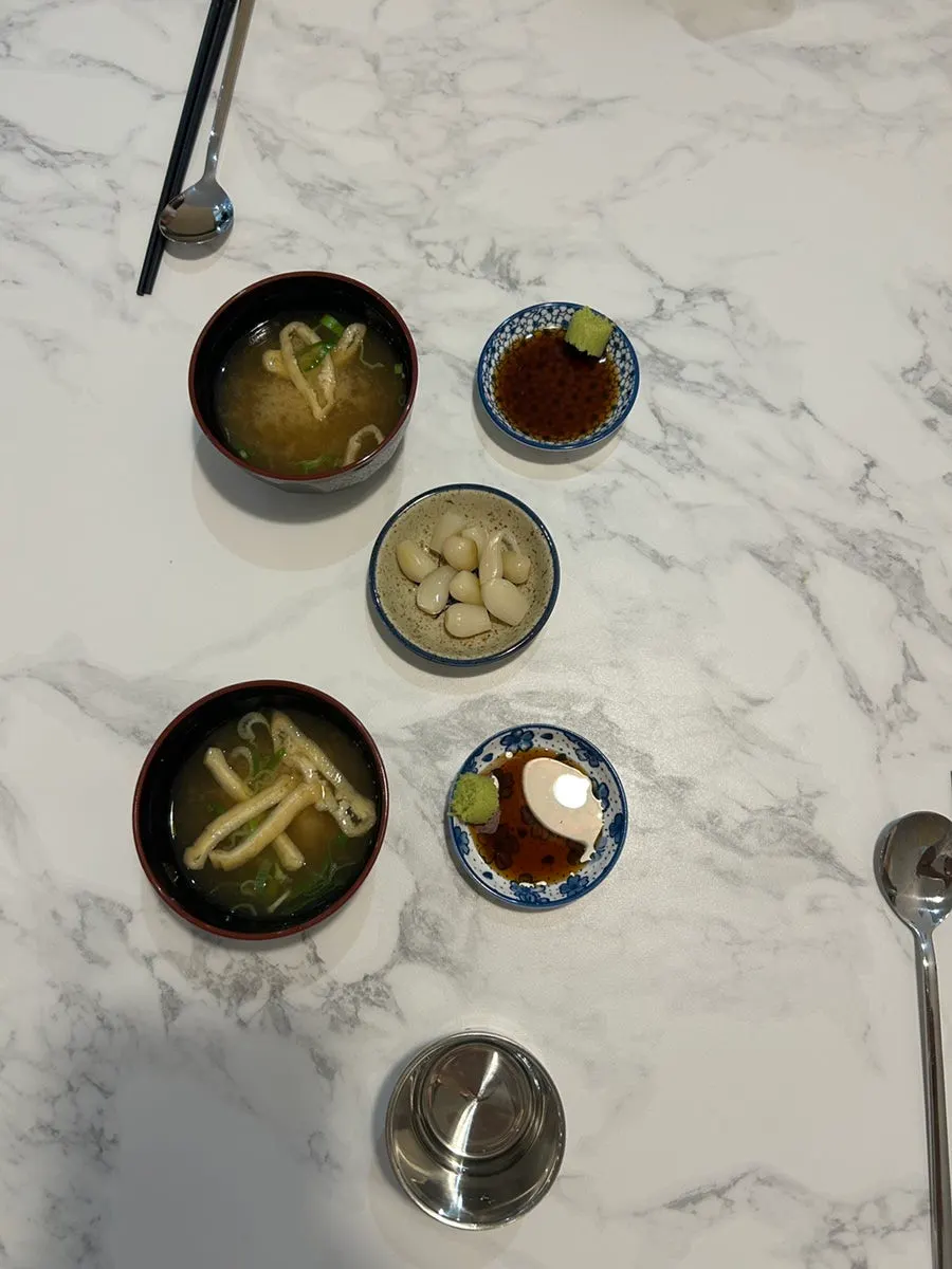 Warm soup served first