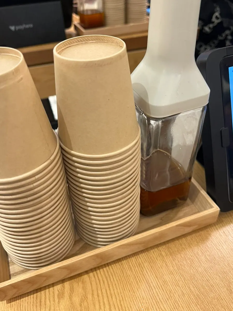 Table setting with water and cups