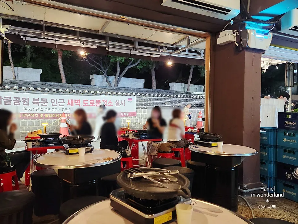 Open-layout indoor seating at Chowon Restaurant