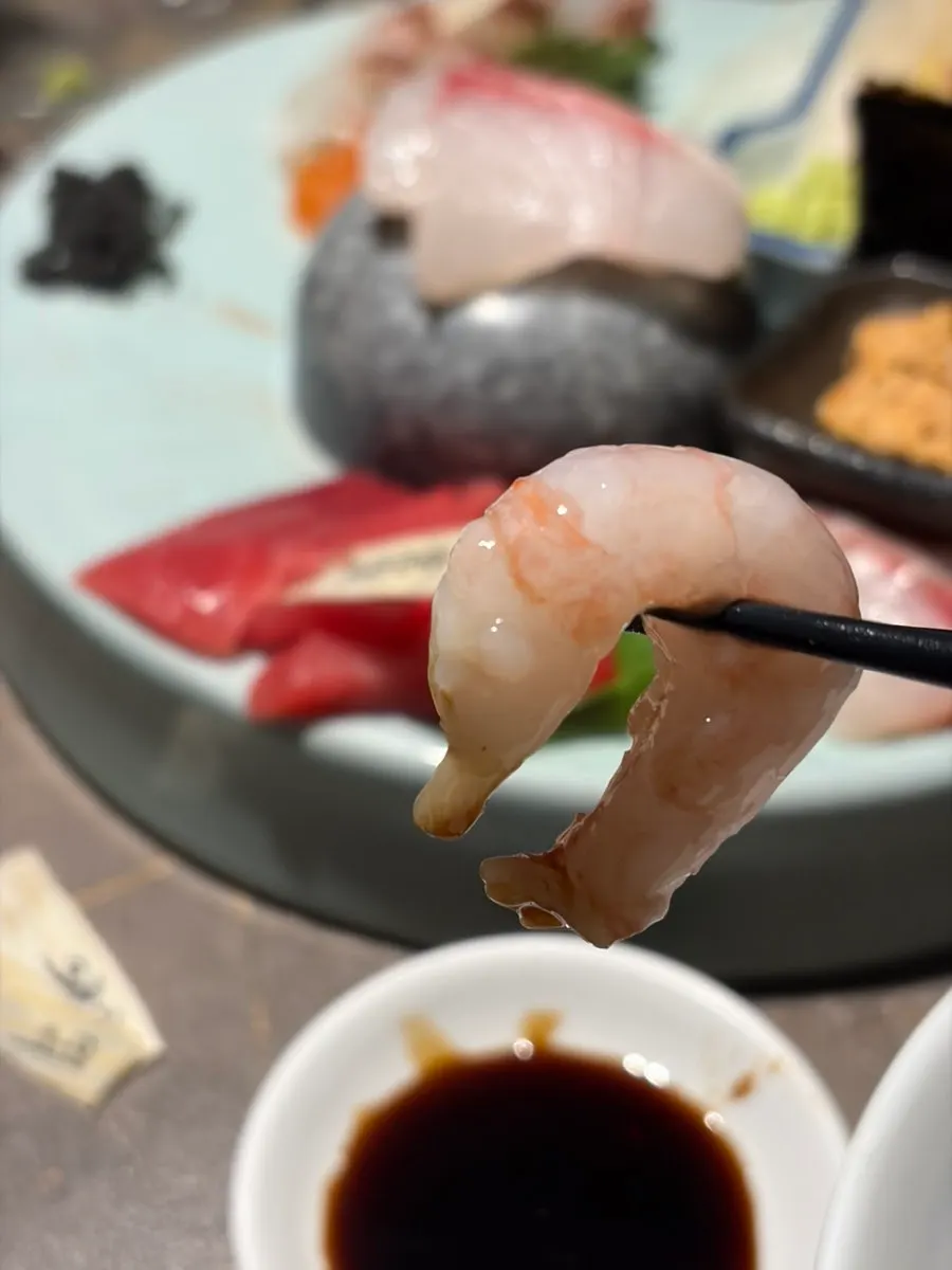 Fatty aged amberjack sashimi